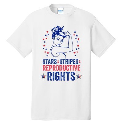 Patriotic 4th Of July Stars Stripes Reproductive Right Tall T-Shirt