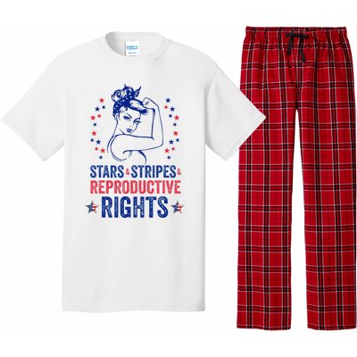 Patriotic 4th Of July Stars Stripes Reproductive Right Pajama Set