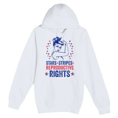 Patriotic 4th Of July Stars Stripes Reproductive Right Premium Pullover Hoodie