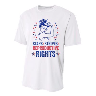 Patriotic 4th Of July Stars Stripes Reproductive Right Performance Sprint T-Shirt