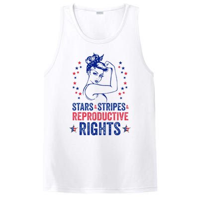 Patriotic 4th Of July Stars Stripes Reproductive Right PosiCharge Competitor Tank