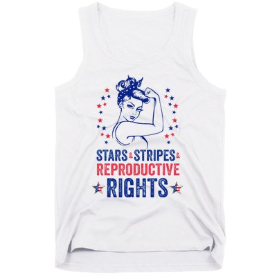 Patriotic 4th Of July Stars Stripes Reproductive Right Tank Top