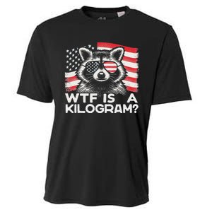 Patriotic 4th Of July Usa Pride Wtf Is A Kilogram Raccoon Cooling Performance Crew T-Shirt