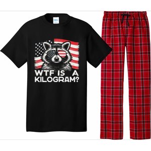 Patriotic 4th Of July Usa Pride Wtf Is A Kilogram Raccoon Pajama Set