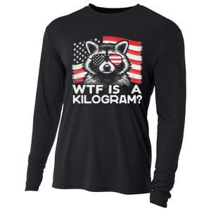 Patriotic 4th Of July Usa Pride Wtf Is A Kilogram Raccoon Cooling Performance Long Sleeve Crew