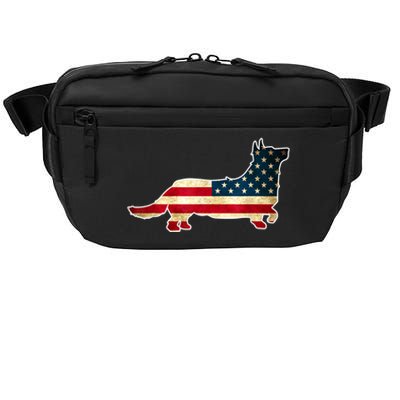 Patriotic 4th Of July Corgi Dog American Flag Crossbody Pack