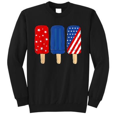 Patriotic 4th Of July Popsicles USA America Flag Summer Sweatshirt