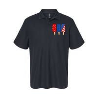 Patriotic 4th Of July Popsicles USA America Flag Summer Softstyle Adult Sport Polo