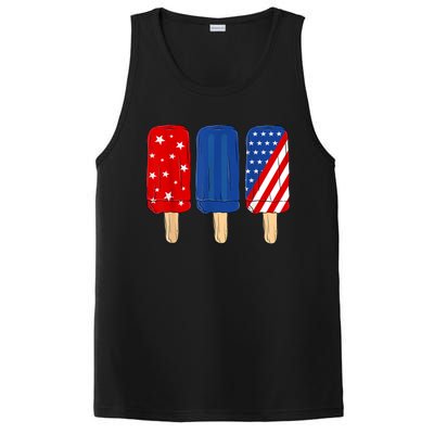 Patriotic 4th Of July Popsicles USA America Flag Summer PosiCharge Competitor Tank