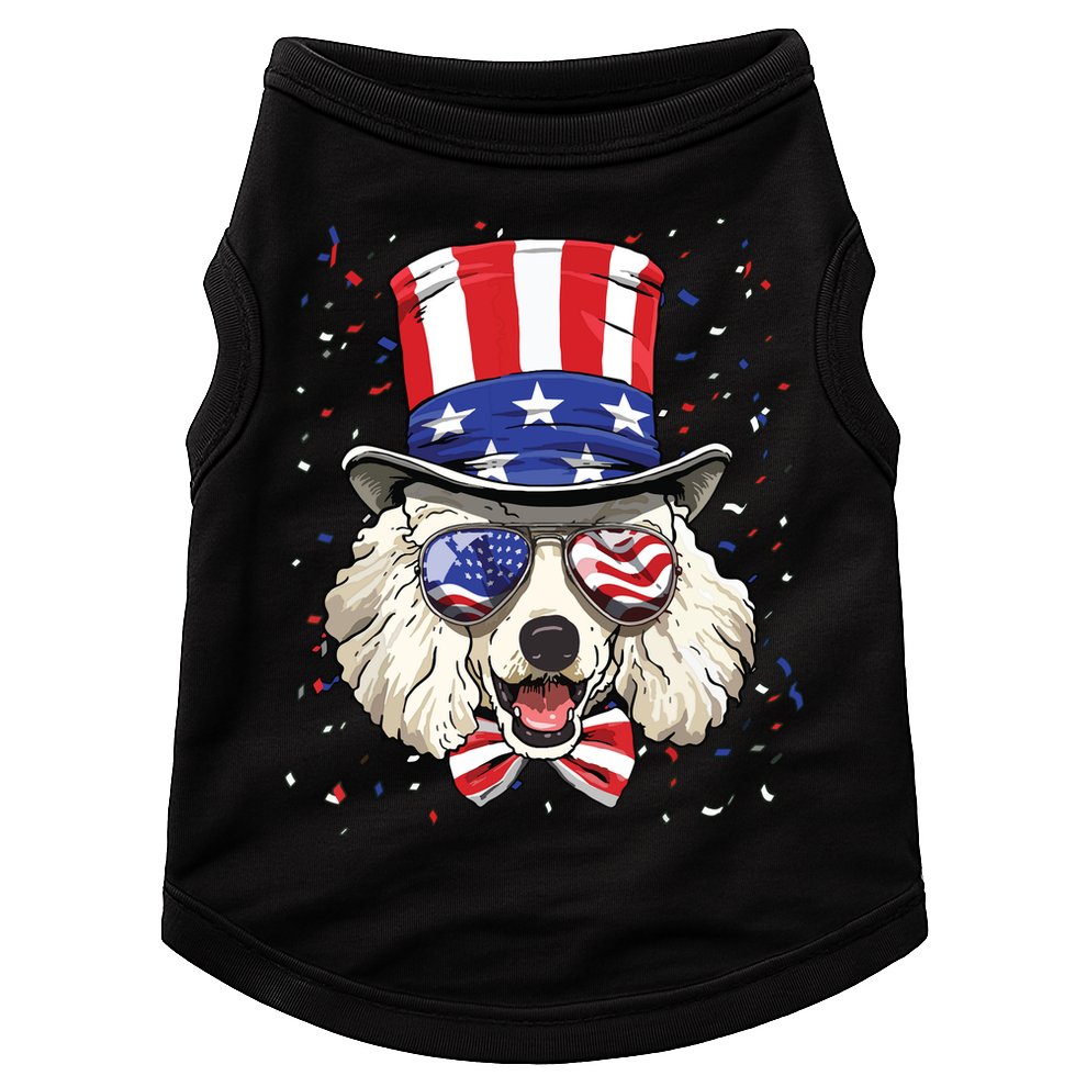 Poodle 4th Of July American Dog USA Flag Doggie Tank