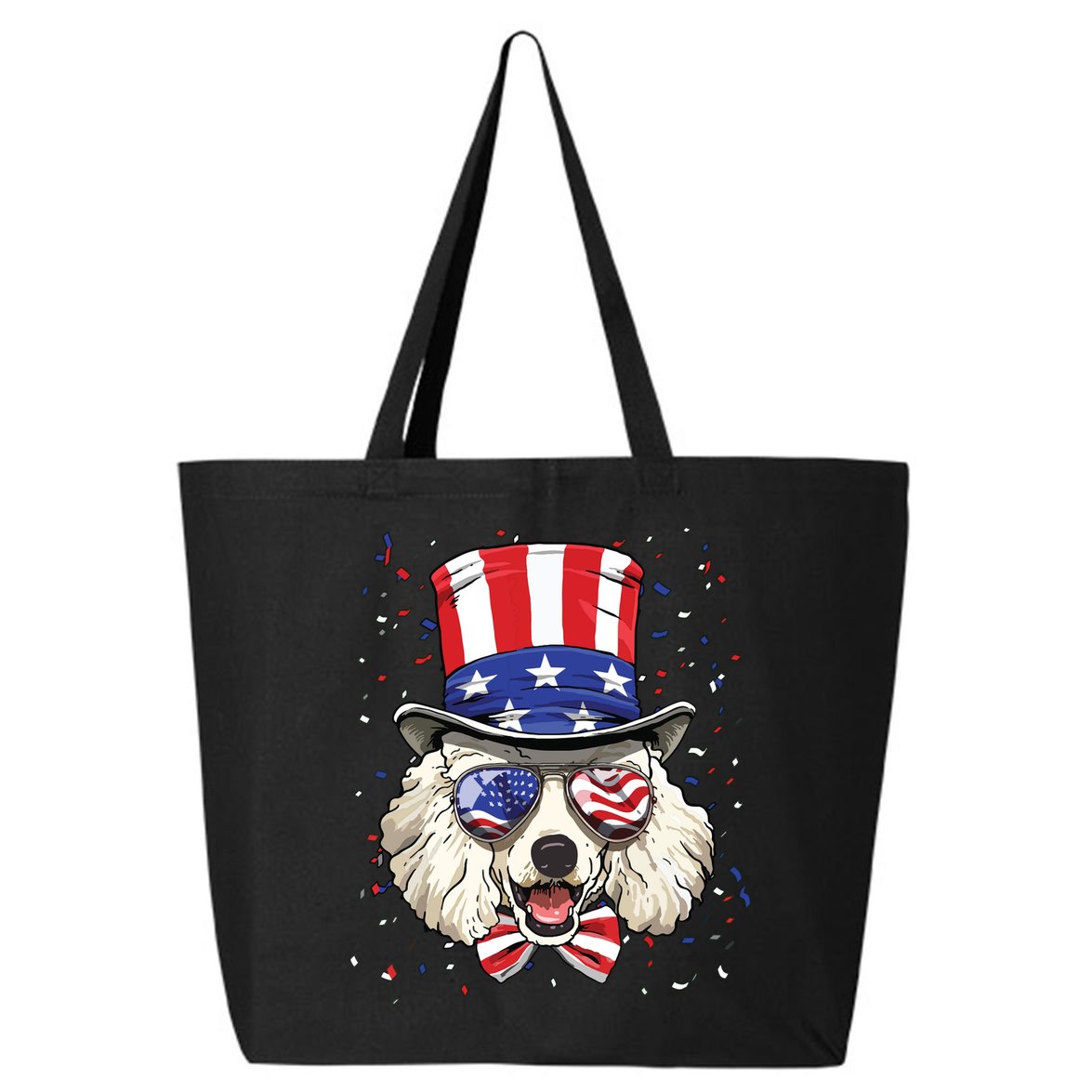 Poodle 4th Of July American Dog USA Flag 25L Jumbo Tote
