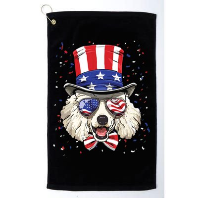 Poodle 4th Of July American Dog USA Flag Golf Towel