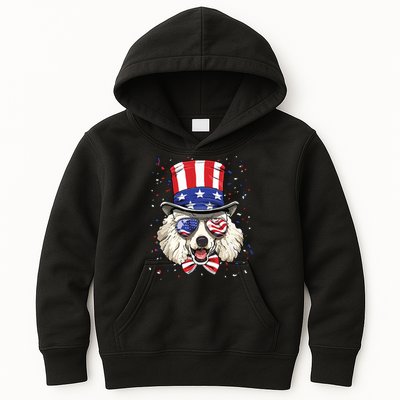 Poodle 4th Of July American Dog USA Flag Kids Hoodie