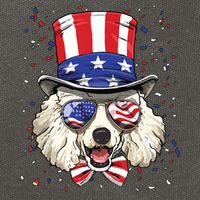 Poodle 4th Of July American Dog USA Flag Cotton Canvas Backpack