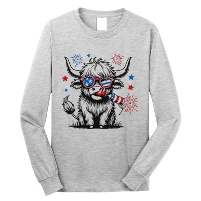 Patriotic 4th Of July Heifer Cow Long Sleeve Shirt