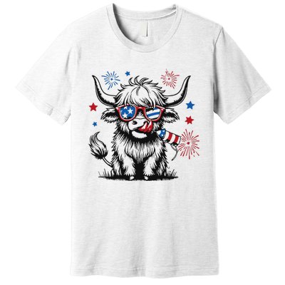 Patriotic 4th Of July Heifer Cow Premium T-Shirt