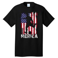 Patriotic 4th Of July Soccer Merica Usa Flag Boy Tall T-Shirt