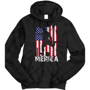 Patriotic 4th Of July Soccer Merica Usa Flag Boy Tie Dye Hoodie