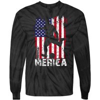 Patriotic 4th Of July Soccer Merica Usa Flag Boy Tie-Dye Long Sleeve Shirt