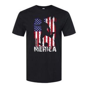 Patriotic 4th Of July Soccer Merica Usa Flag Boy Softstyle CVC T-Shirt