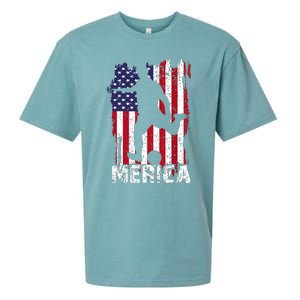 Patriotic 4th Of July Soccer Merica Usa Flag Boy Sueded Cloud Jersey T-Shirt