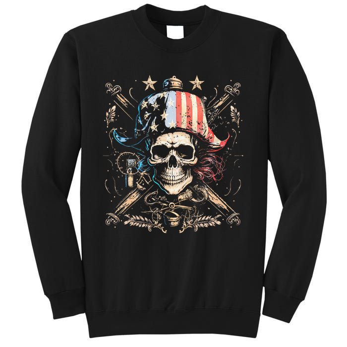 Pirate 4th Of July American Flag USA America Funny Sweatshirt