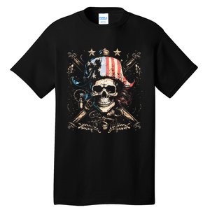 Pirate 4th Of July American Flag USA America Funny Tall T-Shirt