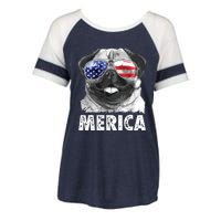 Pug 4th Of July Shirts Merica Men Women USA American Flag Enza Ladies Jersey Colorblock Tee