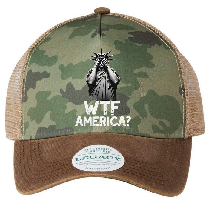 Patriotic 4th Of July Statue Of Liberty WTF America Legacy Tie Dye Trucker Hat