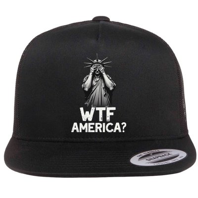 Patriotic 4th Of July Statue Of Liberty WTF America Flatbill Hat