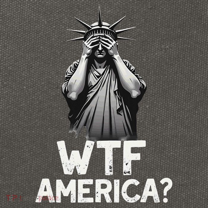 Patriotic 4th Of July Statue Of Liberty WTF America Cotton Canvas Backpack