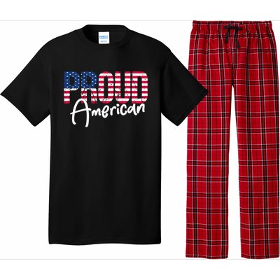 Patriotic 4th Of July Matching Gift Proud To Be An American Cute Gift Pajama Set