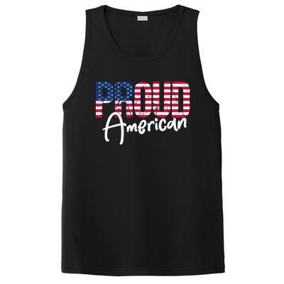 Patriotic 4th Of July Matching Gift Proud To Be An American Cute Gift PosiCharge Competitor Tank