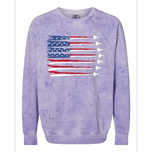 Patriotic 4th Of July USA Colorblast Crewneck Sweatshirt