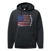 Patriotic 4th Of July USA Performance Fleece Hoodie