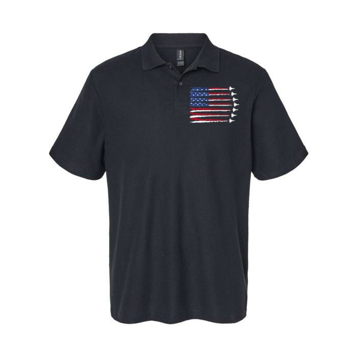 Patriotic 4th Of July USA Softstyle Adult Sport Polo