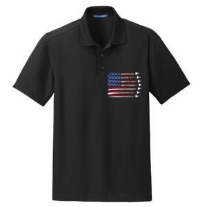 Patriotic 4th Of July USA Dry Zone Grid Polo