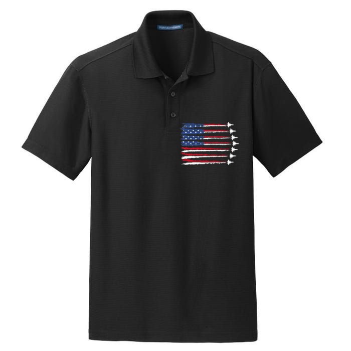 Patriotic 4th Of July USA Dry Zone Grid Polo