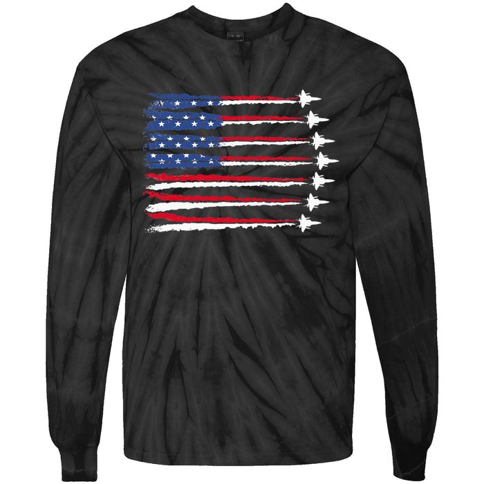 Patriotic 4th Of July USA Tie-Dye Long Sleeve Shirt