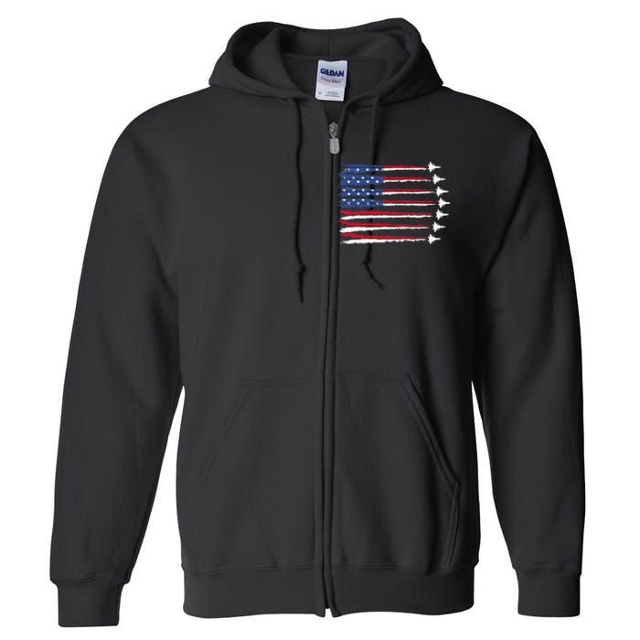 Patriotic 4th Of July USA Full Zip Hoodie