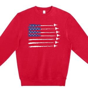 Patriotic 4th Of July USA Premium Crewneck Sweatshirt