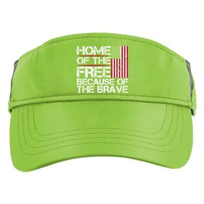 Patriotic 4th Of July Home Of The Free Because Of The Brave Gift Adult Drive Performance Visor