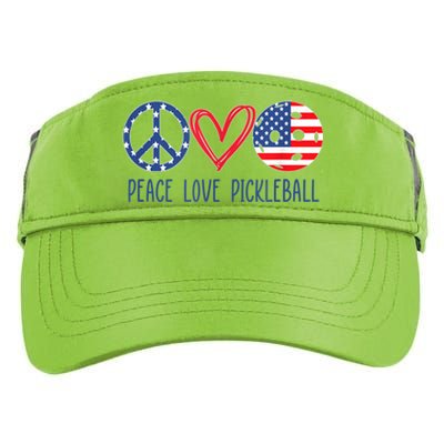 Pickleball 4th Of July Summer Tournament Peace Love Adult Drive Performance Visor