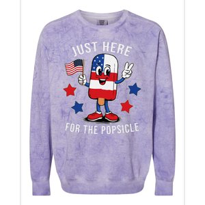 Patriotic 4th Of July Popsicle Usa Flag Colorblast Crewneck Sweatshirt