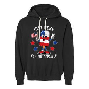 Patriotic 4th Of July Popsicle Usa Flag Garment-Dyed Fleece Hoodie