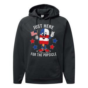 Patriotic 4th Of July Popsicle Usa Flag Performance Fleece Hoodie