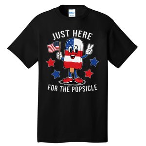 Patriotic 4th Of July Popsicle Usa Flag Tall T-Shirt