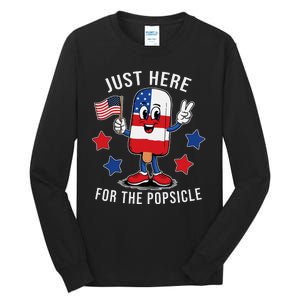 Patriotic 4th Of July Popsicle Usa Flag Tall Long Sleeve T-Shirt