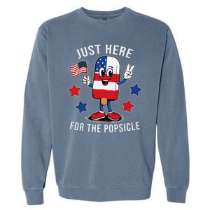 Patriotic 4th Of July Popsicle Usa Flag Garment-Dyed Sweatshirt