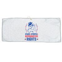 Patriotic 4th Of July Stars Stripes Reproductive Right Large Microfiber Waffle Golf Towel